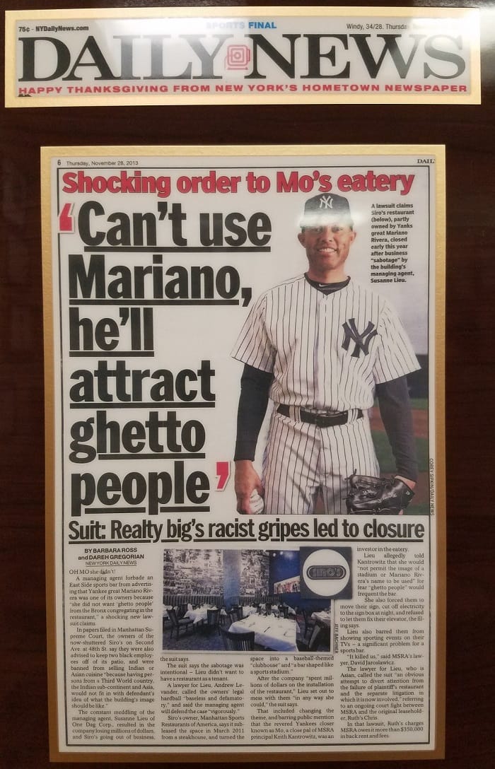 NY Sports Bar Landlord Sued for Calling Mariano Rivera, One Of Bars Owners, “Ghetto People”