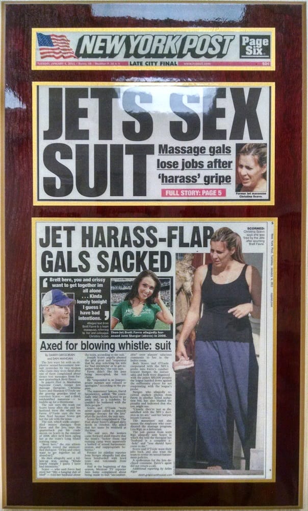 61 2011 NY JETS BRETT FAVRE SUED FOR SEXUAL HARASSMENT